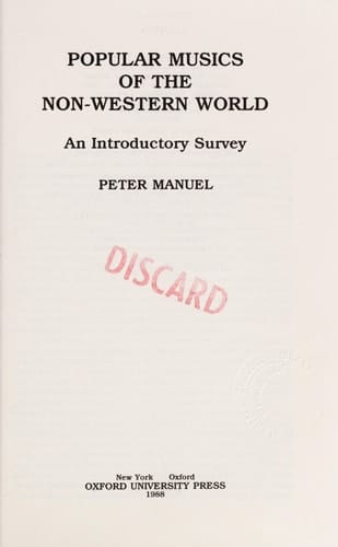 Popular Musics of the Non-Western World: An Introductory Survey