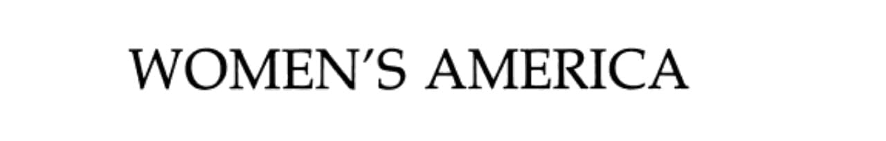 Women's America Refocusing the Past