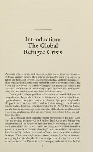 Beyond Charity: International Cooperation and the Global Refugee Crisis A Twentieth Century Fund Book