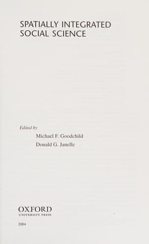 Spatially Integrated Social Science (Spatial Information Systems)