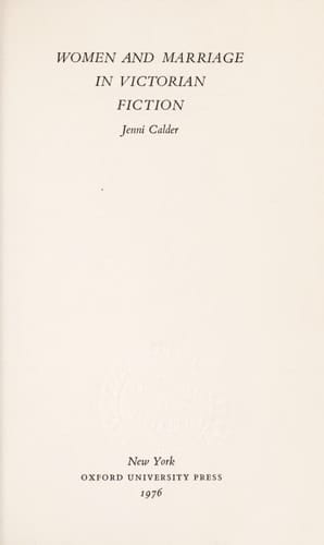 Women and Marriage in Victorian fiction