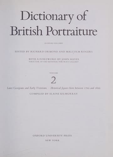 Dictionary of British Portraiture
