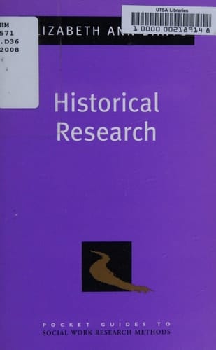 Historical Research (Pocket Guides to Social Work Research Methods)
