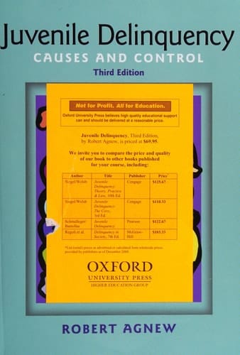 Juvenile Delinquency: Causes and Control