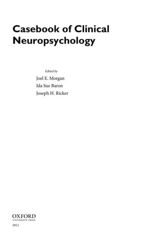 Casebook of Clinical Neuropsychology