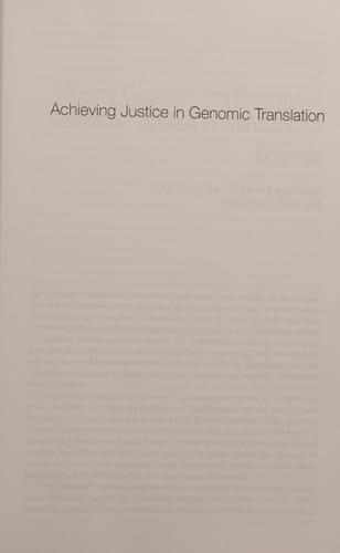 Achieving Justice in Genomic Translation: Re-Thinking the Pathway to Benefit