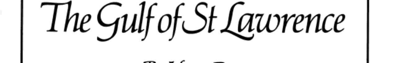 The Gulf of St. Lawrence