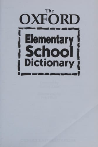 Oxford Elementary School Dictionary