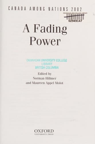 Canada among Nations 2002: A Fading Power (Volume 18) (Canada Among Nations Series)