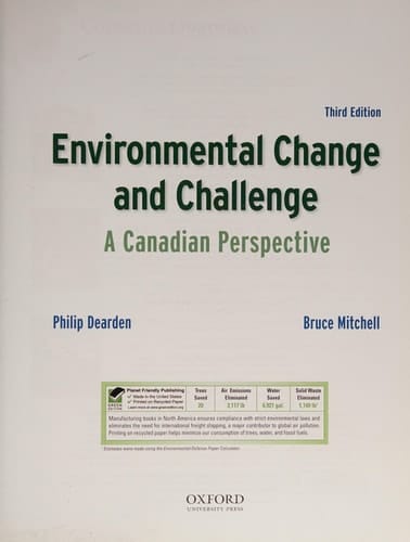 Environmental Change and Challenge: A Canadian Perspective
