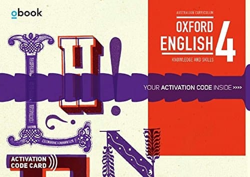 Oxford English 4 Knowledge And Skills Australian Curriculum Obook Code Card