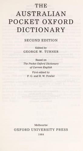 The Australian Pocket Dictionary