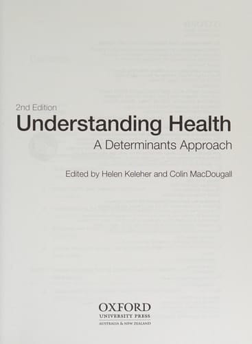 Understanding Health: A Determinants Approach