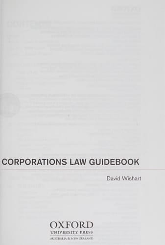 Corporations Law (Law Guidebook Series)