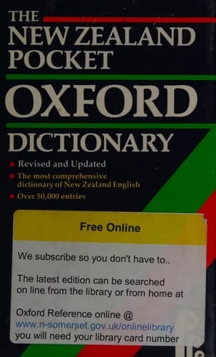 The New Zealand Pocket Oxford Dictionary