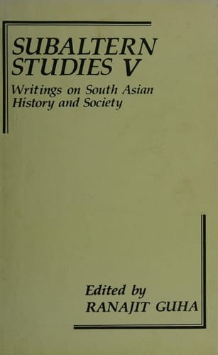 Subaltern Studies: v. 5: Writings on South Asian History and Society