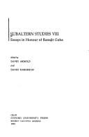 Subaltern Studies: Writings on South Asian History and Society, Vol. 8: Essays in Honour of Ranajit Guha