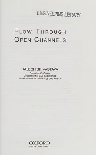 Flow Through Open Channels (Oxford Higher Education)