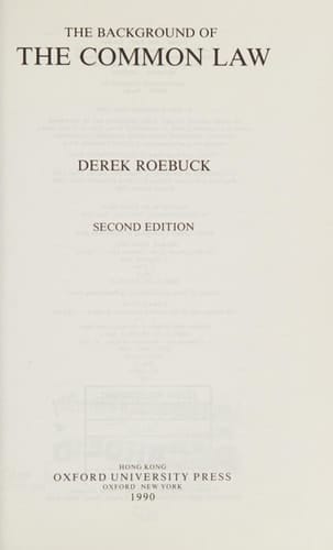 The background of the common law