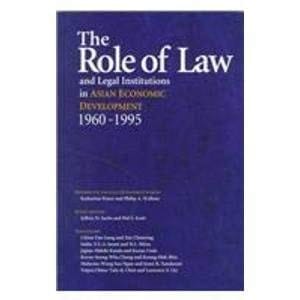 The Role of Law and Legal Institutions in Asian Economic Development, 1960-1995