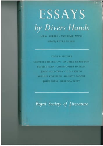Royal Society of Literature: Essays by Divers Hands: v. 31