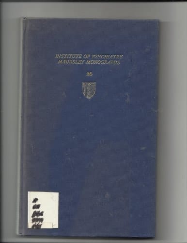 Alcoholism: A comparison of treatment and advice, with a study of the influence of marriage (Maudsley monographs)