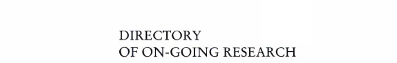 Directory of On-going Research in Cancer Epidemiology 1984
