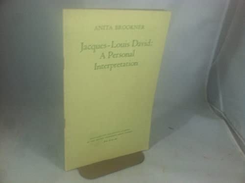 Jacques-Louis David, a personal interpretation: Lecture on aspects of art, Henriette Hertz Trust of the British Academy, 1974