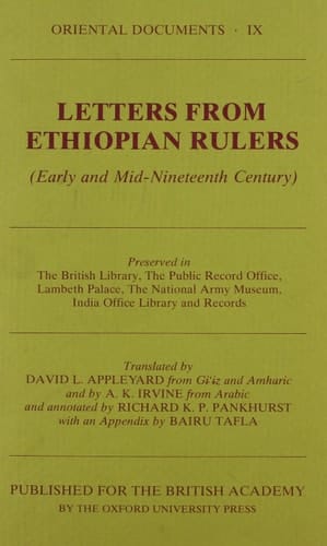 Letters from Ethiopian Rulers (Early and Mid-Nineteenth Century) (Oriental Documents IX)