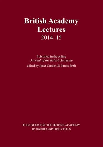 British Academy Lectures 2014-15 (British Academy Lectures Series)