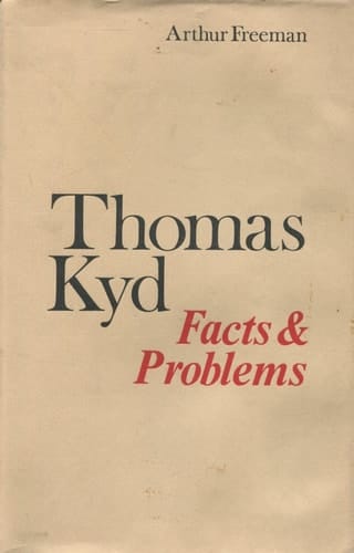 Thomas Kyd: Facts and Problems.