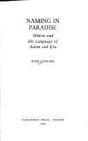 Naming in Paradise: Milton and the Language of Adam and Eve