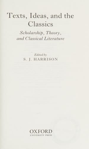 Text, Ideas, and the Classics