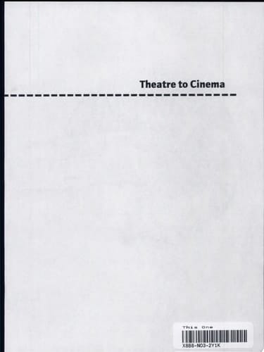 Theatre to Cinema: Stage Pictorialism and the Early Feature Film