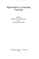 Approaches to Language Typology