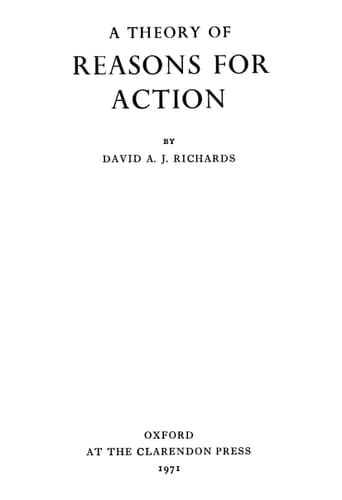 A theory of reasons for action,