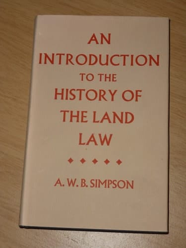 Introduction to the History of Land Law