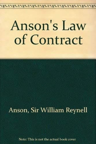 Anson's law of contract