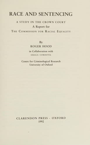 Race and Sentencing: A Study in the Crown Court