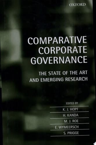 Comparative Corporate Governance: The State of the Art and Emerging Research