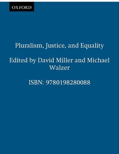 Pluralism, Justice and Equality