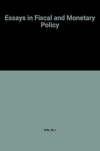 Essays in fiscal and monetary policy