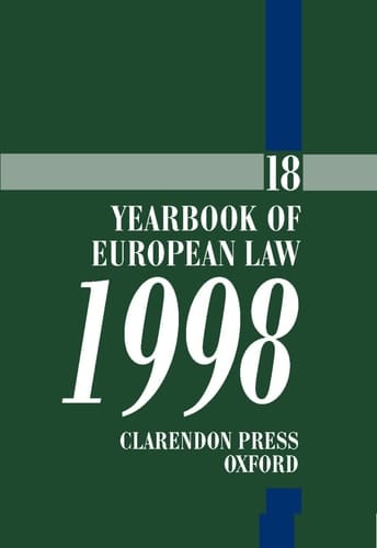 Yearbook of European Law: Volume 18: 1998