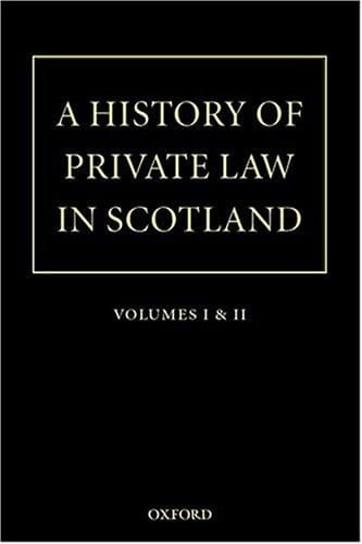 A History of Private Law in Scotland