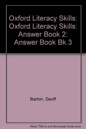 Oxford Literacy Skills: Oxford Literacy Skills: Answer Book 2: Answer Book Bk.3