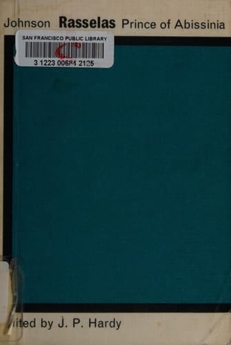 RASSELAS PRINCE OF ABISSINIA BY JOHNSON