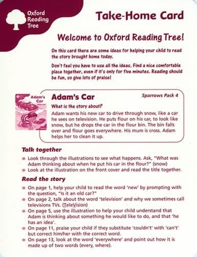 Oxford Reading Tree: Stage 4: Sparrows: Take-home Cards Pack of 6