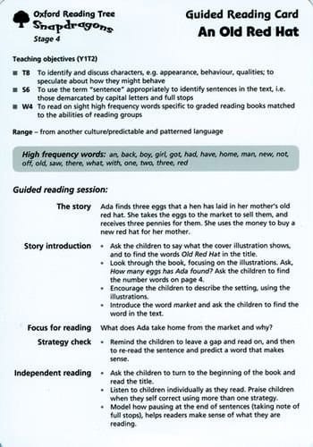 Oxford Reading Tree: Stage 4: Snapdragons: Guided Reading Cards (6 Per Pack)