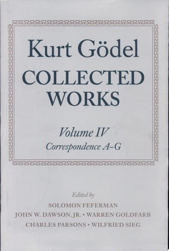 Collected Works: Volume IV: Correspondence, A-G (Collected Works Series)
