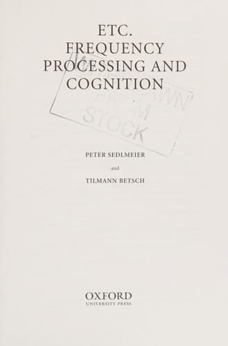 ETC: Frequency Processing and Cognition